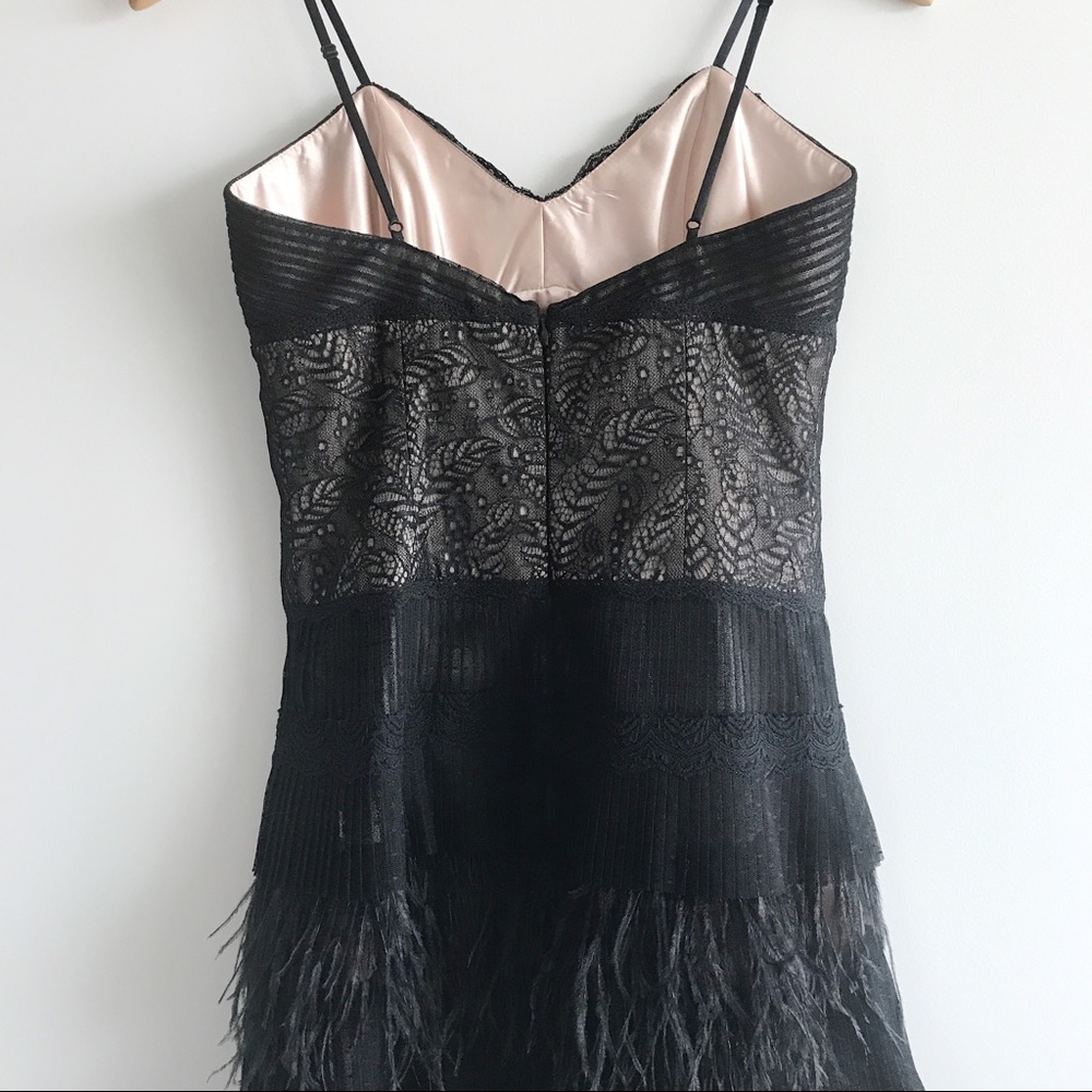 BCBG MaxAzria Ostrich Feather Cocktail Dress - Picture 5 of 8